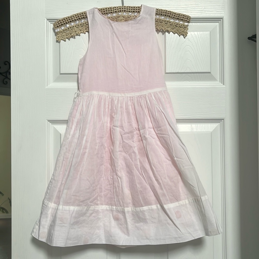 Jacadi light pink spring dress sz 6